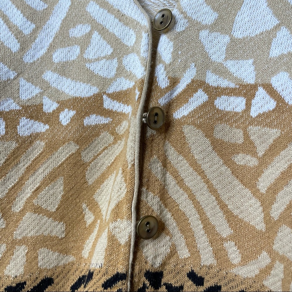 Pendleton Tan Brown Black Abstract Button Front C… - image 4